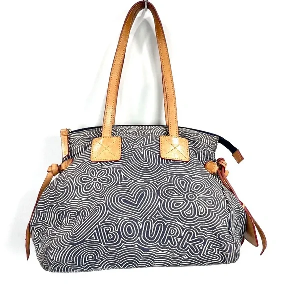*sold* Dooney & Bourke Doodle Swirl Shoulder Bag - Picture 8 of 15